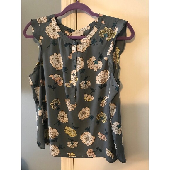 Loft Sleeveless Blouse Size Large Petite - Picture 1 of 4